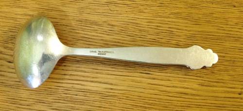 SILVER PLATED SAUCE / GRAVY LADLE=EPNS=T.H. MARTHINSEN=NORWAY.