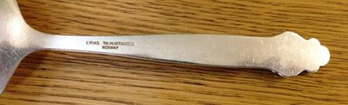 SILVER PLATED SAUCE / GRAVY LADLE=EPNS=T.H. MARTHINSEN=NORWAY.