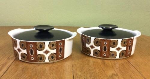 DINNER SERVICE=PART=46 piece=PLATES=BOWLS=J and G MEAKIN STUDIO=ENGLAND=MAORI PATTERN=RETRO=1960's