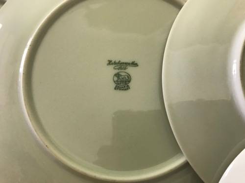 DINNER SERVICE=BLUE + WHITE=HUTSCHENREUTHER=GERMANY=NOBLESSE=FLORAL=FLOWERS=PIECES=8 PLACE=53 Pieces