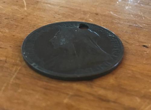 GREAT BRITAIN VICTORIAN ONE PENNY 1900 VEILED HEAD VICTORIA 1895-1901 ENGLAND.