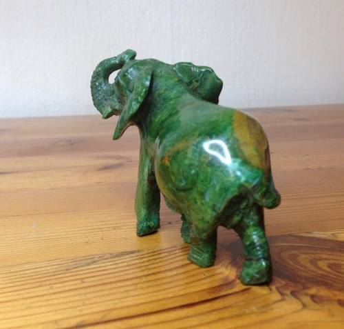 ELEPHANT=VERDITE=CARVED=GREEN=BROWN=UNBELIEVABLE COLOURS!!=GREAT CONDITION=b.