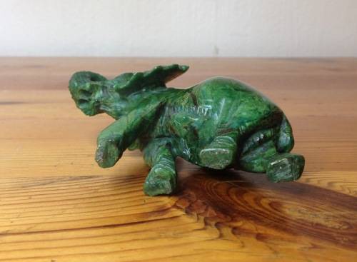 ELEPHANT=VERDITE=CARVED=GREEN=BROWN=UNBELIEVABLE COLOURS!!=GREAT CONDITION=b.