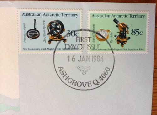 AUSTRALIAN ANTARCTIC TERRITORY 75th ANNIVERSARY of SOUTH MAGNETIC POLE EXPEDITION 1984 THEODOLITE