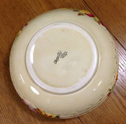CLARICE CLIFF LARGE ROUND FRUIT BOWL NEWPORT POTTERY PATTERN 663 ENGLAND STUNNING!!
