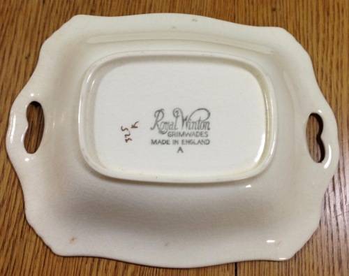 Royal Winton Grimwades Chintz NUTDISH SNACK TRAY/BOWL HANDLES ENGLAND 1951-1964 Floral!!