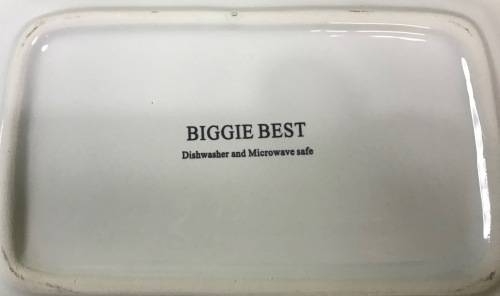 BIGGIE BEST PORCELAIN RECTANGULAR SNACK PLATES x 2=IDENTICAL=WHITE.