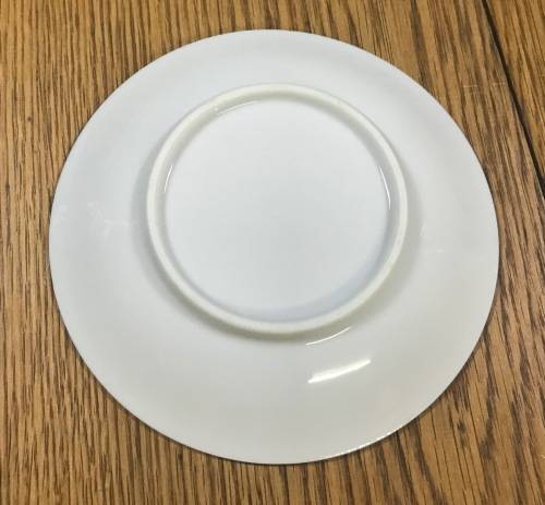BLUE and WHITE SMALL BOWL=DISH=FLORAL GARLAND=FLOWER IN MIDDLE=BLACK RIM=NO MARKS=STUNNING ITEM!!!