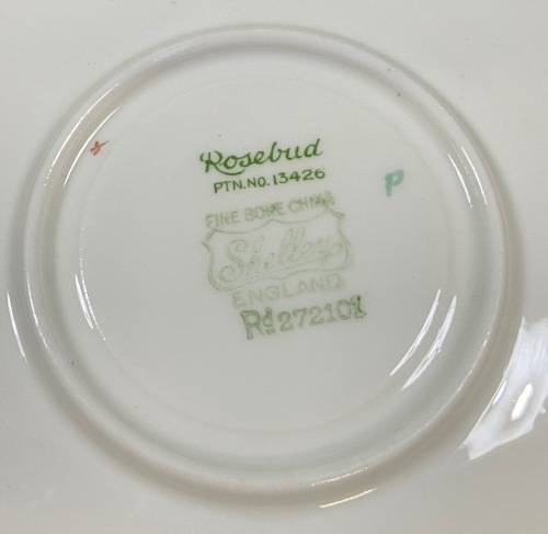 COFFEE=DEMITASSE=Saucer=SHELLEY=ROSEBUD PATTERN=FINE BONE CHINA=ROSES=Spare=EXPRESSO=Cappuccino=s