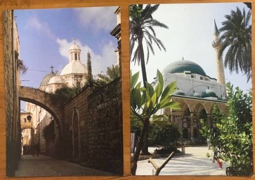 POSTCARDS x 9 POST CARDS ISRAEL CHURCHES BAHAI SHRINE HOLY SEPULCHRE GETHSEMANE ANNUNCIATION MOSQUE.