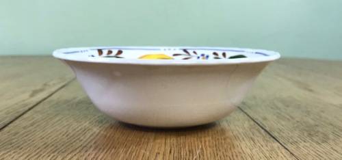 BELLE FIORI CEREAL BOWL PORRIDGE WOOD and SONS HAND PAINTED ENGLAND FLOWERS BELLE FIORE FLOWERS.