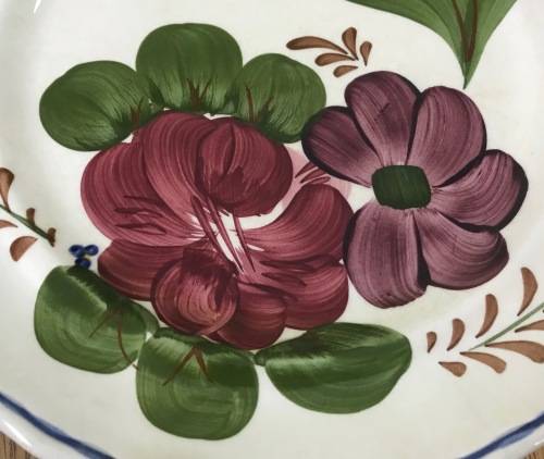 BELLE FIORI FISH ENTREE PLATE WOOD and SONS HAND PAINTED ENGLAND FLOWERS BELLE FIORE FLOWERS FLORAL.