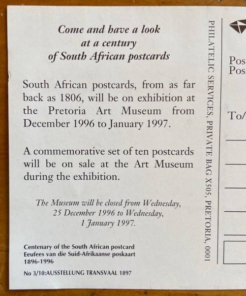 South African Postcard Exhibition Pretoria Art Museum Dec 1996 to Jan 1997 Cattle Cows
