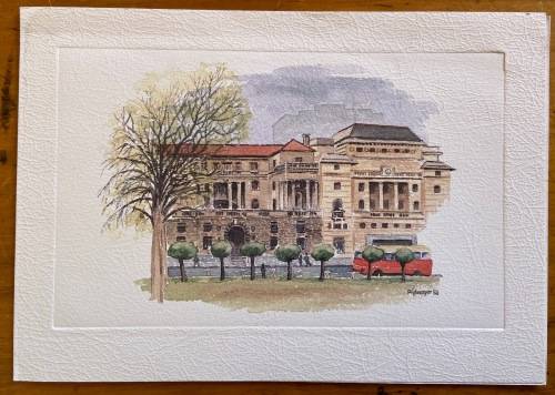 CHRISTMAS + NEW YEAR GREETING CARD SOUTH AFRICAN RESERVE BANK SIGNED DIVISIONAL HEAD JOHANN MEIRING.