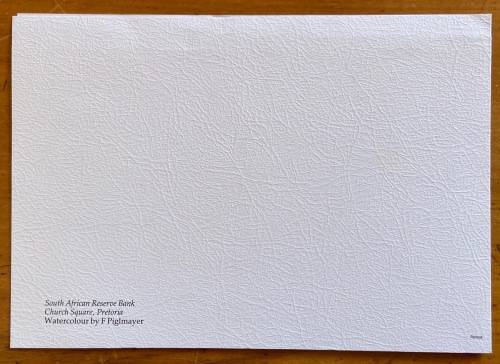 CHRISTMAS + NEW YEAR GREETING CARD SOUTH AFRICAN RESERVE BANK SIGNED DIVISIONAL HEAD JOHANN MEIRING.