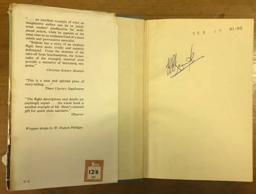 AN OLD CAPTIVITY NEVIL SHUTE 1959 FICTION NOVEL AIRPLANE FLIGHT SOUTHAMPTON.
