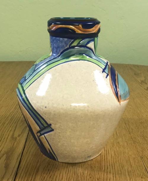 THOMAS FORESTER & SONS LIMITED SCARCE ART DECO SEVILLE VASE 1925+ PHOENIX ENGLAND EARTHENWARE LARGE!