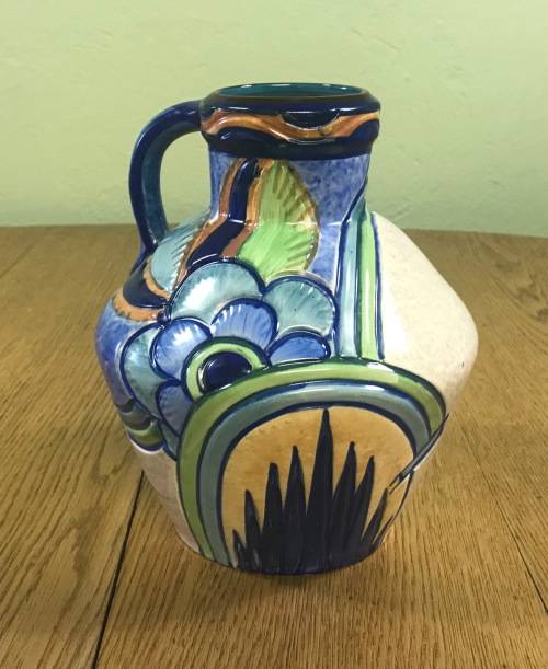 THOMAS FORESTER & SONS LIMITED SCARCE ART DECO SEVILLE VASE 1925+ PHOENIX ENGLAND EARTHENWARE LARGE!