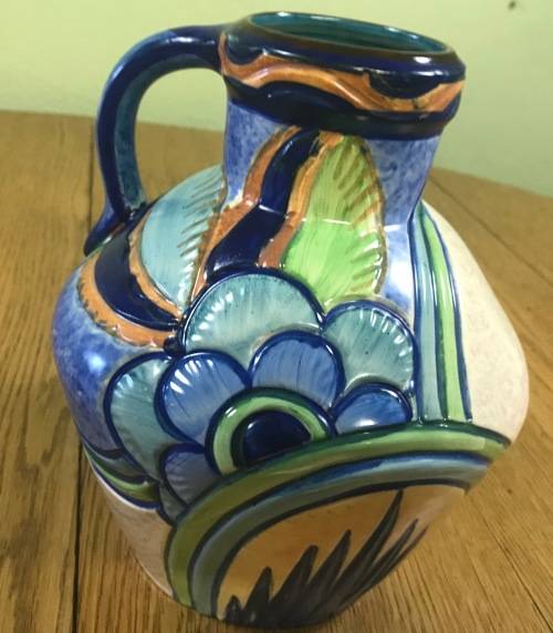 THOMAS FORESTER & SONS LIMITED SCARCE ART DECO SEVILLE VASE 1925+ PHOENIX ENGLAND EARTHENWARE LARGE!