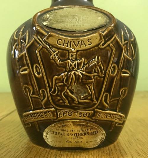 DECANTER PORCELAIN CHIVAS ROYAL SALUTE WHISKY BOTTLE BROWN COPELAND SPODE ABERDEEN SCOTLAND ENGLAND
