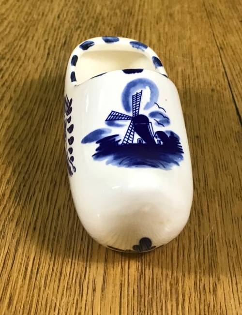 DELFT BLAUW HOLLAND SHOE CLOG x 1 BLUE and WHITE HANDPAINTED