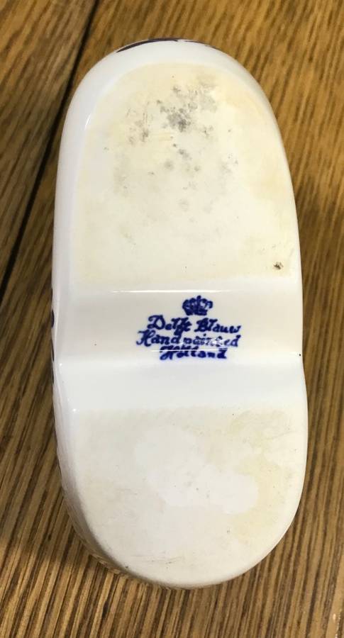DELFT BLAUW HOLLAND SHOE CLOG x 1 BLUE and WHITE HANDPAINTED