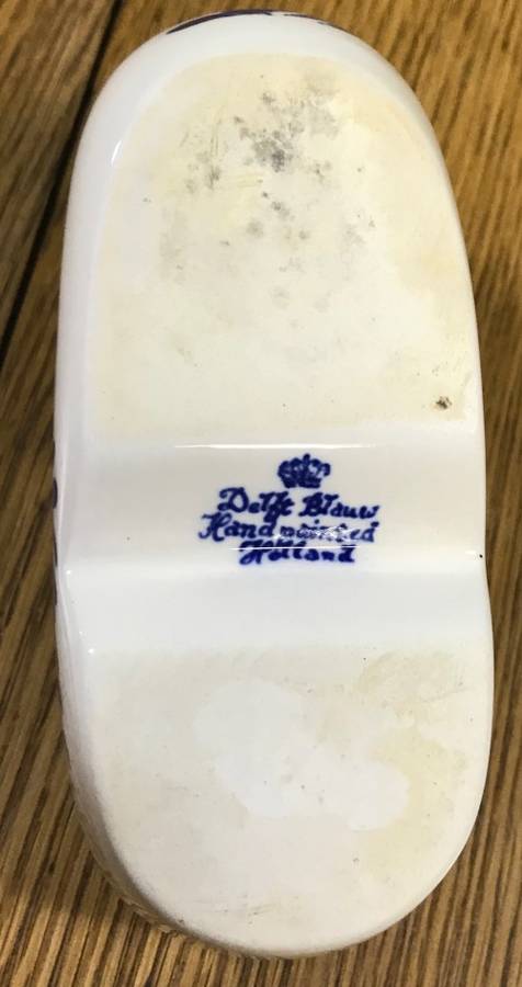 DELFT BLAUW HOLLAND SHOE CLOG x 1 BLUE and WHITE HANDPAINTED