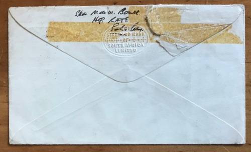 SOUTHERN RHODESIA ON ACTIVE SERVICE LETTER WWII 1941 to SOUTH AFRICA c/o KODAK HOUSE JOHANNESBURG.