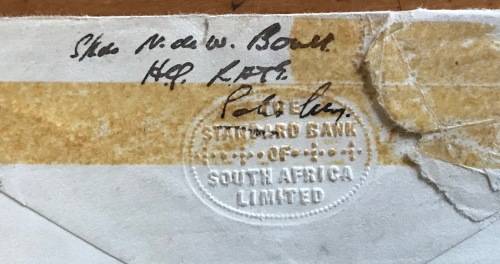 SOUTHERN RHODESIA ON ACTIVE SERVICE LETTER WWII 1941 to SOUTH AFRICA c/o KODAK HOUSE JOHANNESBURG.