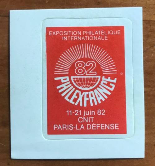 PHILEXFRANCE 1982 SELF ADHESIVE VIGNETTES x 8 International PHILATELIC EXHIBITION PARIS FRANCE