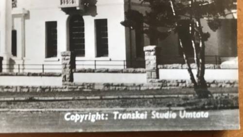 POSTCARD POST CARD POSKAART BANTU AUTHORITY COUNCIL CHAMBERS TRANSKEI STUDIO UMTATA B and W