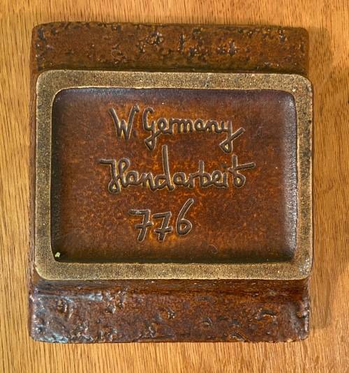 ASHTRAY RUSTIC & COLOURFUL made in WEST GERMANY `Handarbeit` 776 HANDMADE - SMOKERS CIGARETTES