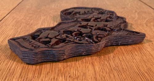 AFRICA MAP on WOOD with BIG FIVE - ELEPHANT, LION, RHINO, LEOPARD, BUFFALO - WALL HANGING.