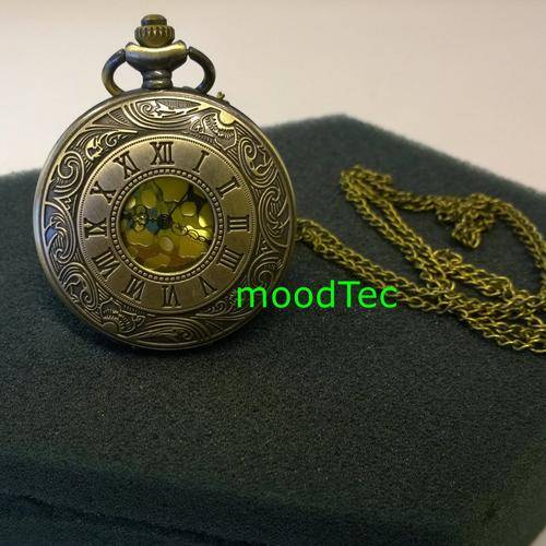 Roman Numerals Pattern Zinc Alloy Quart Pocket Watch - Bronze (In Stock)
