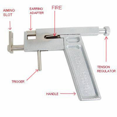 New Stainless Steel Ear Nose Navel Body Piercing Gun
