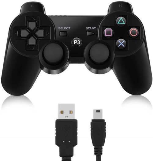 Wireless Blutooth Dualshock Game Controller for PS3 with Charging Cable