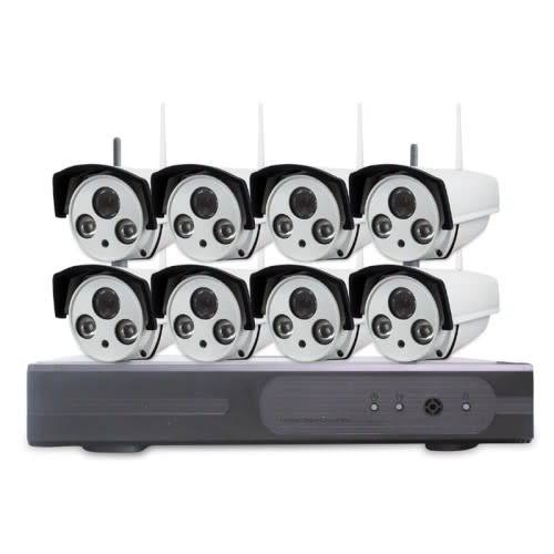 HD 8 Channel 720P Wireless IP Camera CCTV Security Surveillance System NVR KIT
