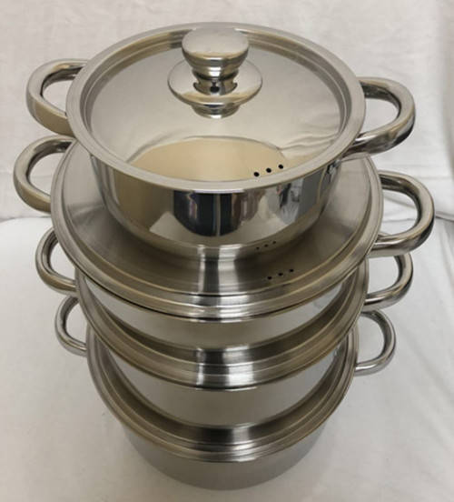 8 pieces stainless steel cooking pot set