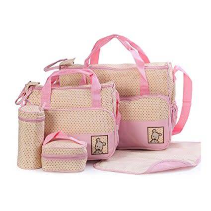 Multifunctional Baby Changing Diaper Handbag 5 Piece Set