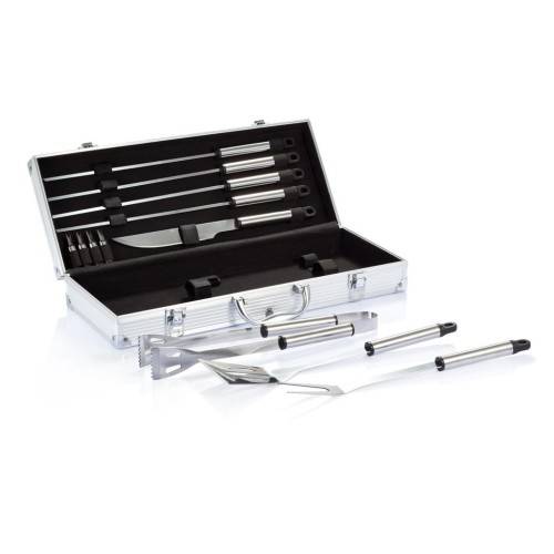 BBQ Stainless Steel BBQ Tool Utensils 12 Piece Case