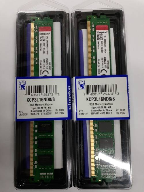 16GB (2X8GB)Kingston KCP3L16ND8/8 DDR3 1600MHz Desktop Memory