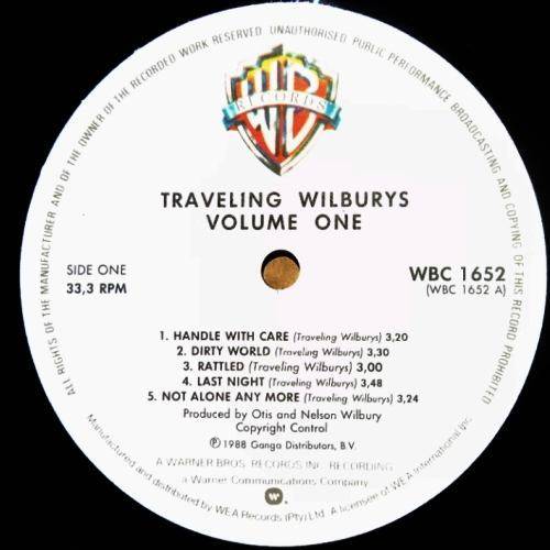 The Travelling Wilburys - VOLUME ONE. Vinyl LP. (NM/NM). South African release. (1988)