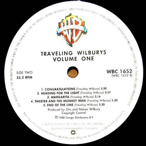 The Travelling Wilburys - VOLUME ONE. Vinyl LP. (NM/NM). South African release. (1988)