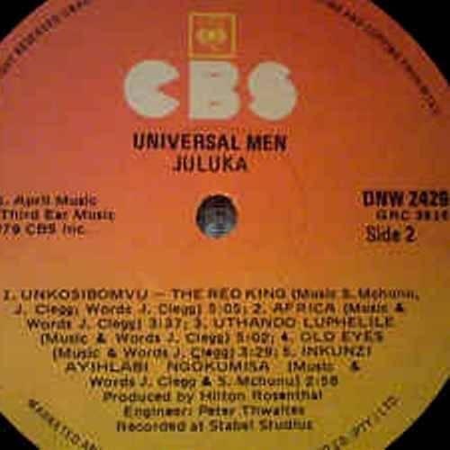 Juluka (Johnny Clegg / Sipho Mchunu) - UNIVERSAL MEN. Vinyl  LP. (VG+/VG). 1979. SA release.