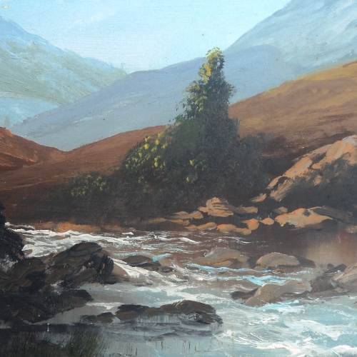Jan H Le Maitre (South African artist) - MOUNTAIN LANDSCAPE. Oil. Unframed. 450 x 600 mm.