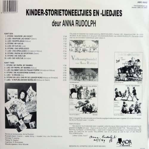 Anna Rudolph - KINDER- STORIETONEELTJIES EN -LIEDJIES. LP. (M/M). Stories en Liedjies (1989).