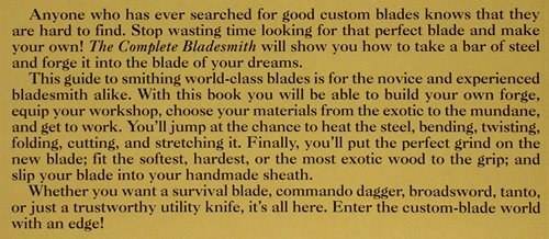 Jim Hrisoulas - THE COMPLETE BLADESMITH. Forging Your Way To Perfection. Hardback.1987. Knifemaking