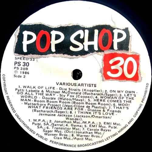 Various - POP SHOP VOL 30. SPECIAL EDITION. Vinyl 33 rpm LP (Gatefold). (NM / NM). 1986.