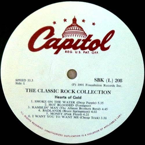 Hearts of Gold - THE CLASSIC ROCK COLLECTION. 33 rpm. 12` LP comp. (NM/NM) 1991. RSA. Classic Rock.