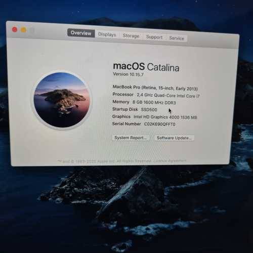 Macbook Pro Retina 15` Early 2013